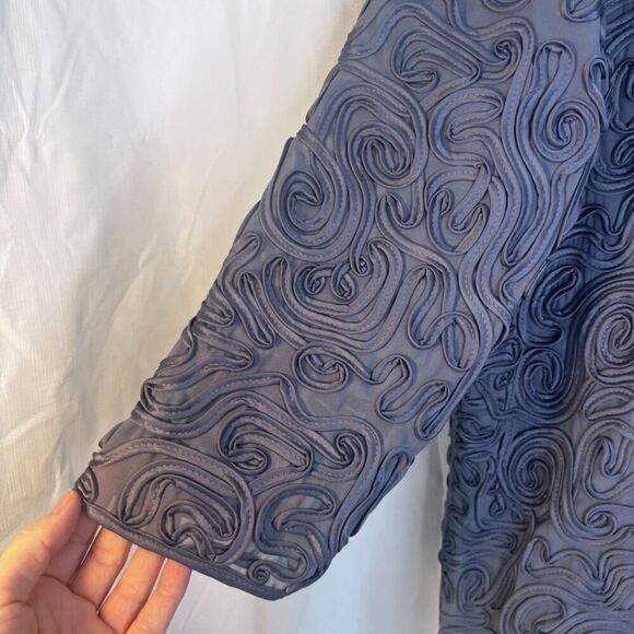 Chicos Travelers Soutache Swirl Jacket Special Occasions Evening Cocktail 2/MD - Picture 6 of 11